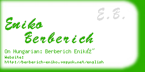 eniko berberich business card